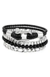 American Exchange Set Of 4 Assorted Stackable Bracelets