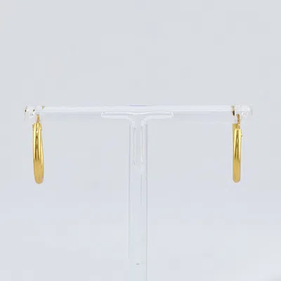 American Exchange Slim Hoop Earrings In White