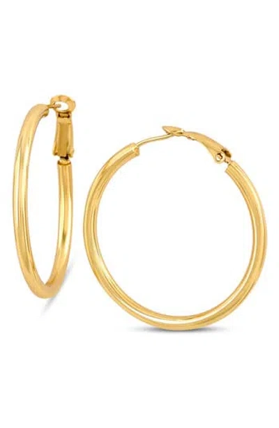 American Exchange Slim Hoop Earrings In Gold