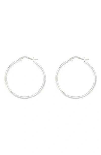 American Exchange Sterling Silver Hoop Earrings