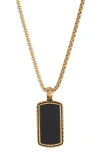 American Exchange Stone Pendant Necklace In Gold/black