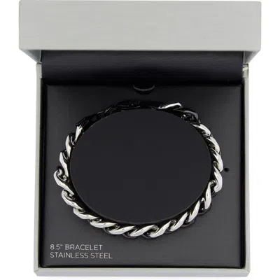 American Exchange Two-tone Curb Chain Bracelet