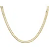 American Exchange Two-tone Herringbone Chain Bracelet In Gold/silver