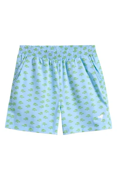 American Fit Kids' Alligator Print Shorts In Blue