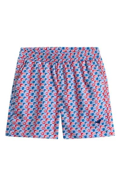 American Fit Kids' Baseball Check Print Shorts In Blue