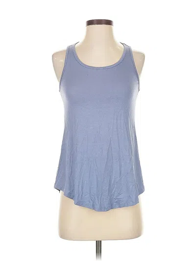 American Fitness Couture Tank Top Blue Halter Neckline Tops