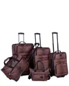 American Flyer Animal Print 5pc Luggage Set