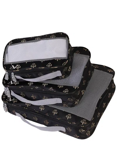 American Flyer Fleur De Lis 3pc Packing Cubes Set