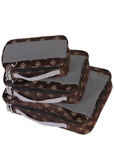 American Flyer Fleur De Lis 3pc Packing Cubes Set