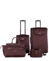 American Flyer Fleur De Lis 4pc Luggage Set