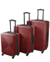 American Flyer Knox 3pc Hardside Luggage Set In Red