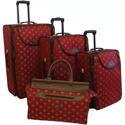 American Flyer Lyon 4-pc. Expandable Upright Luggage Set In Red