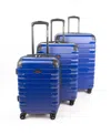 American Flyer Mina 3-piece Hardside Luggage Set In Blue
