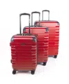 American Flyer Mina 3-piece Hardside Luggage Set In Red