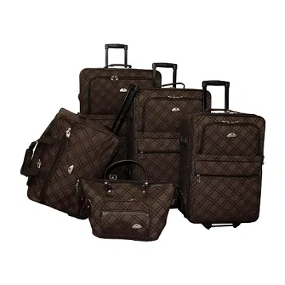 American Flyer Pemberly Buckles 5-pc. Softside Luggage Set In Black