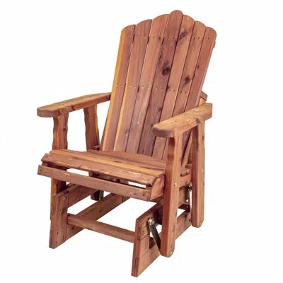 American Furniture Classics Aromatic Red Cedar Wood Outdoor Glider Chair In Brown Wood