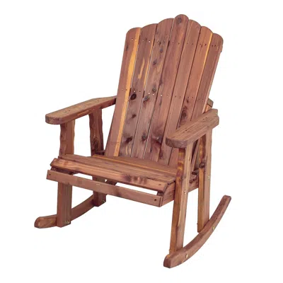 American Furniture Classics Cedar Adirondack Rocking Chair In Brown