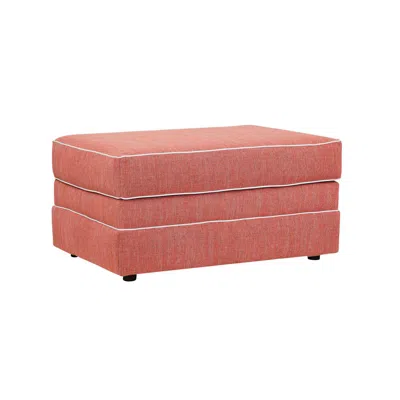American Furniture Classics Coral Springs Model 8-080-s260c Upholstered Ottoman In Red