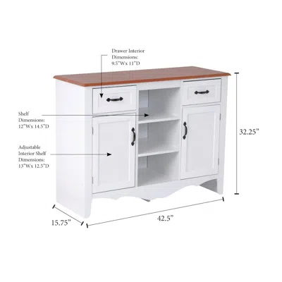 American Furniture Classics Countryside Buffet With Two Drawers And Two Doors
