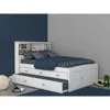 American Furniture Classics Full Sized Captains Bookcase Bed With 3 Spacious Under Bed Drawers