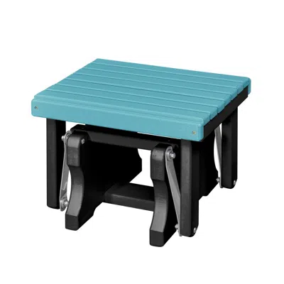 American Furniture Classics Gliding Ottoman In Aruba Blue And Black