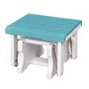 American Furniture Classics Gliding Ottoman In Aruba Blue And White In Blue