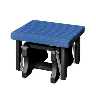 American Furniture Classics Gliding Ottoman In Blue And Black