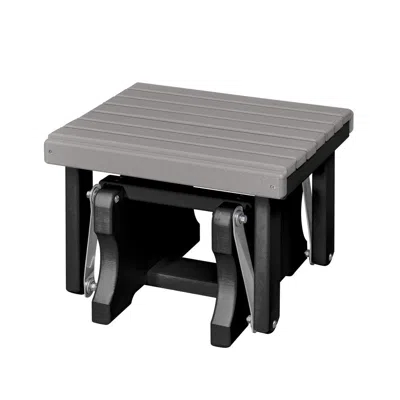 American Furniture Classics Gliding Ottoman In Light Gray And Black