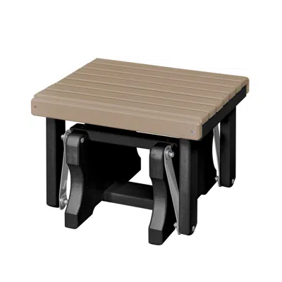 American Furniture Classics Gliding Ottoman In Weatherwood And Black In Neutral