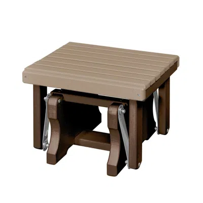 American Furniture Classics Gliding Ottoman In Weatherwood And Tudor Brown