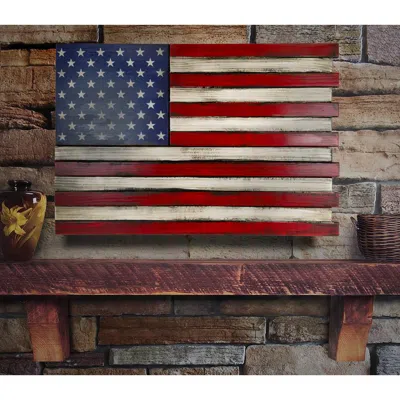 American Furniture Classics Model Small2comp Small American Flag Wall Hanging Concealment With Two Secret Compartments
