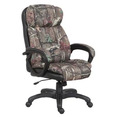 American Furniture Classics Mossy Oak Executive Chair 843-20-900 With Arms And Rocking And Height Adjustment In Black