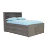 American Furniture Classics Os Home And Office Furniture Model 83221k6-22 Solid Pine Full Captains Bookcase Bed With 6 Drawers I