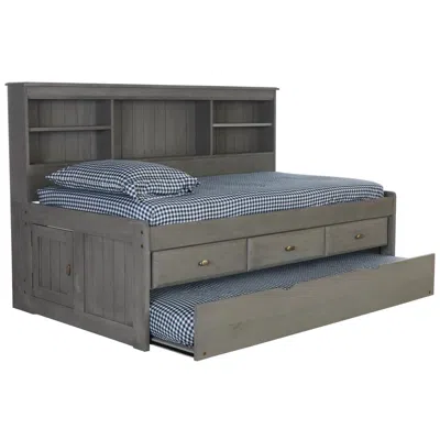 American Furniture Classics Os Home And Office Furniture Model 83222-3-kd, Solid Pine Twin Daybed With Three Drawers And Twin Tr