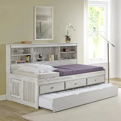 American Furniture Classics Os Home And Office Furniture Model 85222k3-22, Solid Pine Twin Daybed With Three Sturdy Drawers And 