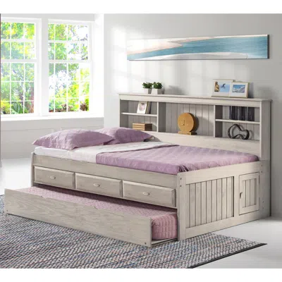 American Furniture Classics Os Home And Office Furniture Model 85223k3-22, Solid Pine Full Daybed With Three Sturdy Drawers And 