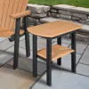 American Furniture Classics Os Home And Office Model 525cbk Oval End Table In Cedar With A Black Base, Made In The Usa In Black