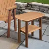 American Furniture Classics Os Home And Office Model 525ctb Oval End Table In Cedar With A Tudor Brown Base, Made In The Usa