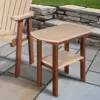 American Furniture Classics Os Home And Office Model 525wwtb Oval End Table In Weatherwood With A Tudor Brown Base, Made In The 