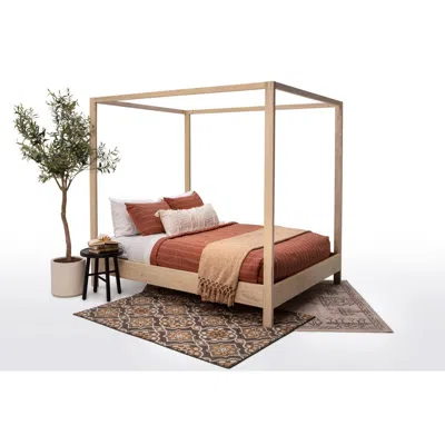 American Furniture Classics Queen Size Canopy Bed With Raised Platform