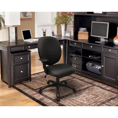 American Furniture Classics Rolling Task Chair With Adjustable Height And Seat Tilt In Black
