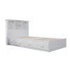 American Furniture Classics Twin Sized Bookcase Headboard And Twin Sized Platform Bed Combo In White