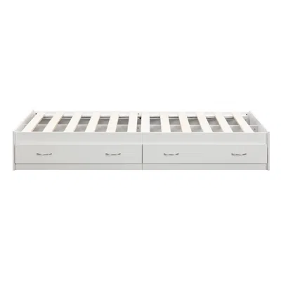 American Furniture Classics Twin Sized White Mates Bed With Two Drawers