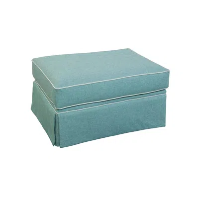 American Furniture Classics Upholstered Ottoman In Blue