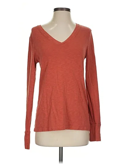 Pre-owned American Giant Long Sleeve T-shirt In Red