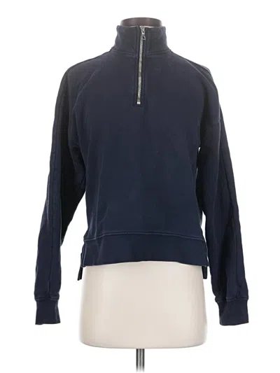 Pre-owned American Giant Long Sleeve Turtleneck In Blue