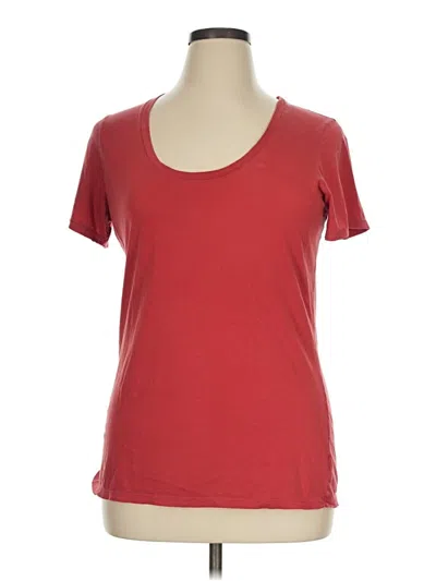 Pre-owned American Giant Short Sleeve Top Red Scoop Neck Tops