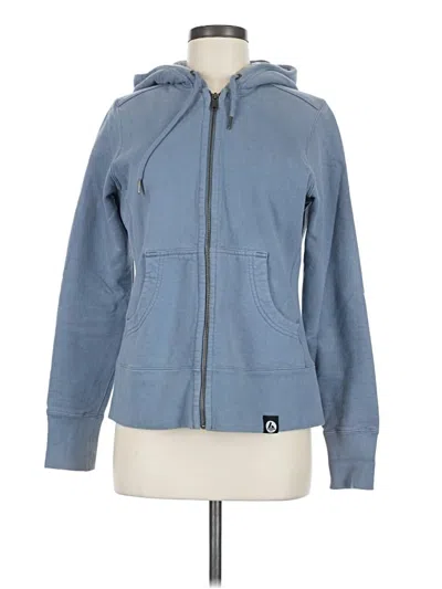 Pre-owned American Giant Zip Up Hoodie In Blue