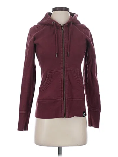 Pre-owned American Giant Zip Up Hoodie In Burgundy
