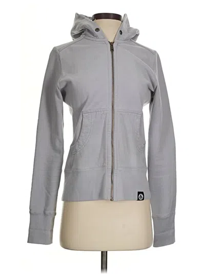 Pre-owned American Giant Zip Up Hoodie In Gray